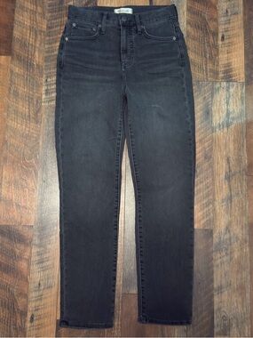Madewell the Perfect Vintage Jeans Black wash Straight Leg size 26